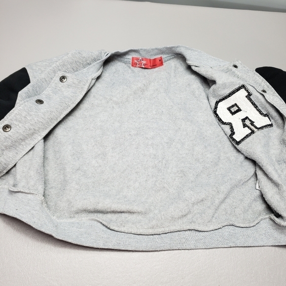 Roma concept by rosee gray and black R logo crop jacket women's size medium - Picture 7 of 10